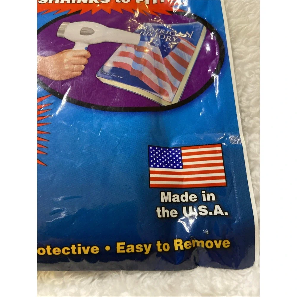 (2) 2 Pac Transparent Shrink to Fit Book Covers ( fits up to size 9